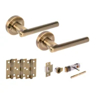 Solus Antique Bronze Bullet Latch Privacy Hardware Pack