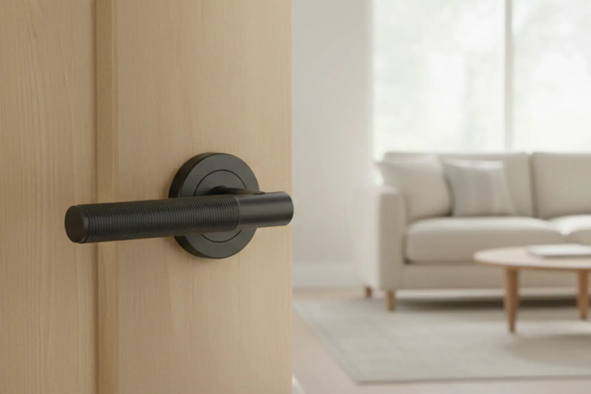 Halo Matt Black Bullet Latch Lever Hardware Pack