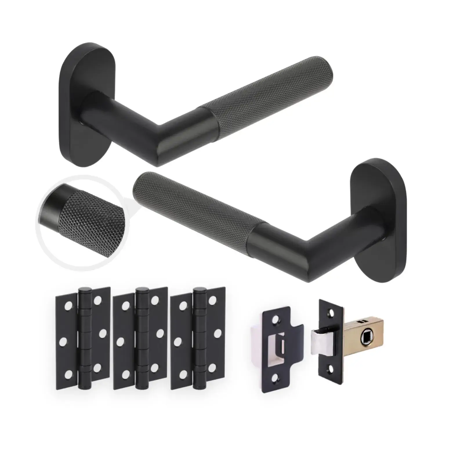 Urban Apex 19mm Knurled Lever Door Handle Set